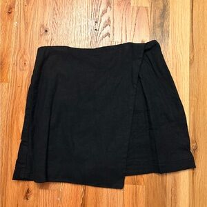 Abercrombie Black Linen Skort